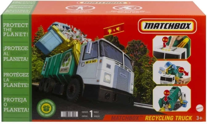 Camión de reciclaje Matchbox con efectos (38 cm)