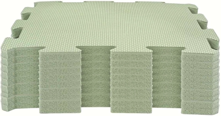 NIDO NIDO alfombra de juego de espuma tipo puzzle 9 piezas sage green