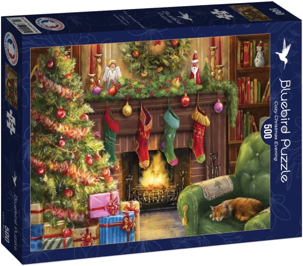 Puzzle Bluebird Nochebuena acogedora 500 piezas