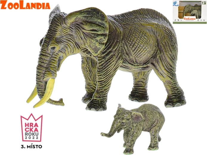 Zoolandia elefante con cría – figura de plástico realista para niños