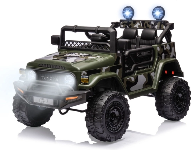 Coche eléctrico Toyota FJ Cruiser Army para niños