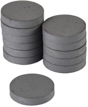 Imán 26 mm negro, set de 12 uds