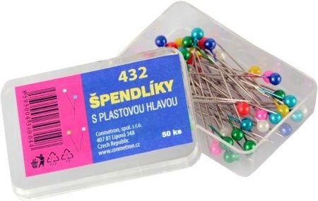 Chinchetas de oficina con cabeza redonda, mezcla de colores, 50 uds.
