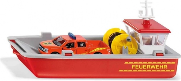 SIKU Super lancha con coche de bomberos