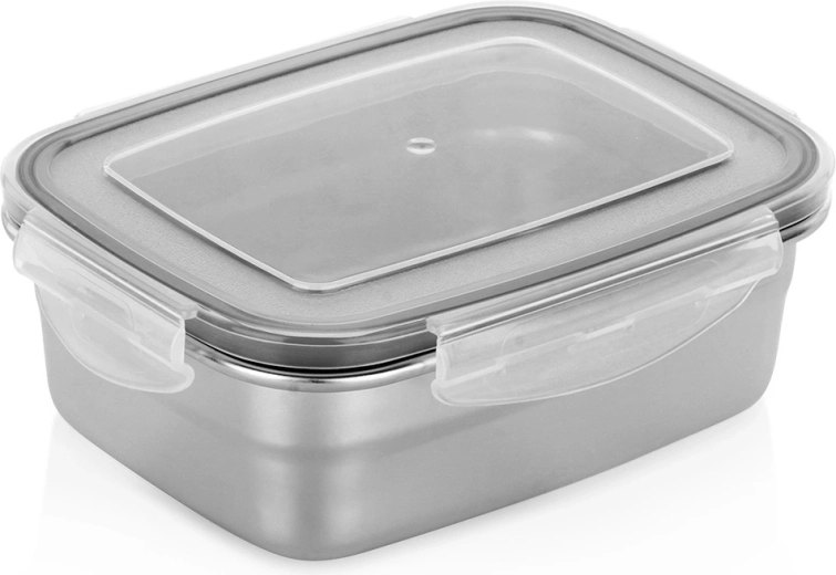 Caja de acero inoxidable para alimentos con tapa y junta 500 ml