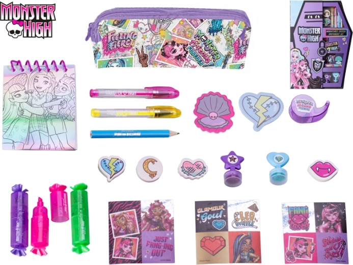 Estuche Monster High para material escolar con pegatinas