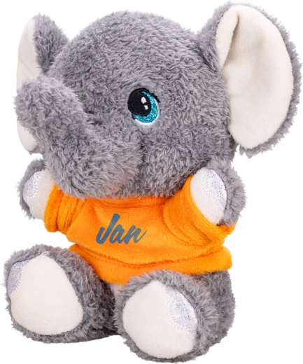 Elefante de peluche 17 cm con camiseta