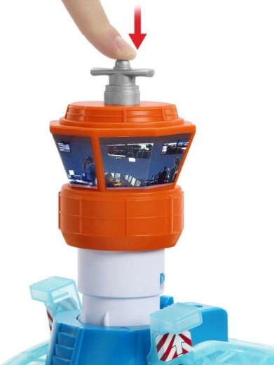 Torre de control interactiva con lanzamiento del avión