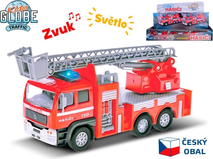 Camión de bomberos con luz y sonido 14 cm – Kids Globe Traffic