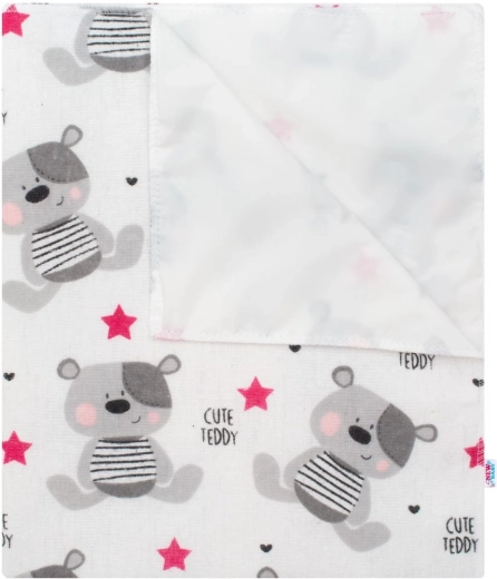 Empapador de franela impermeable New Baby Cute Teddy rosa