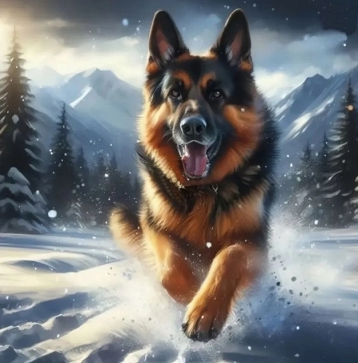 Norimpex pintura con diamantes corderito en la nieve 30 × 40 cm