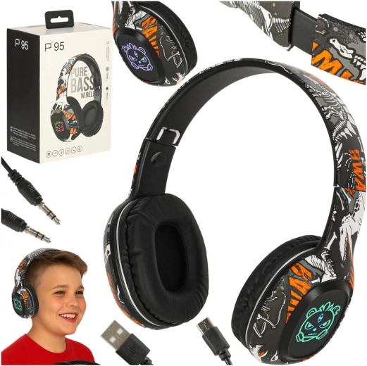 Auriculares gaming inalámbricos Bluetooth negros