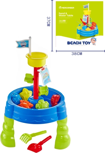 Juego de arena y agua de 19 piezas para niños