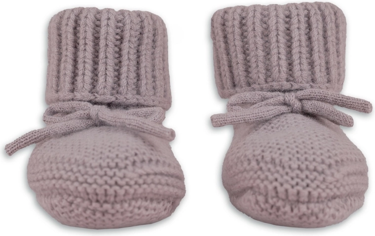 Patucos de merino Lodger rose (6–12 meses)