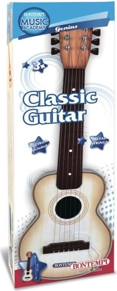 Guitarra clásica infantil con 6 cuerdas metálicas BONTEMPI 55 cm