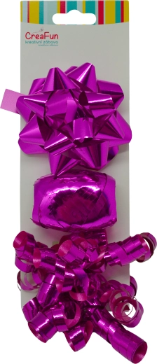 Juego de regalo de lazos metálicos y cinta, 3 uds (lazo 9 cm, cinta 10 m, lacito 6 mm)
