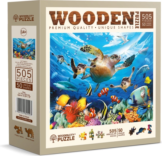 Puzle de madera Vida en el océano 505 piezas WOODEN CITY