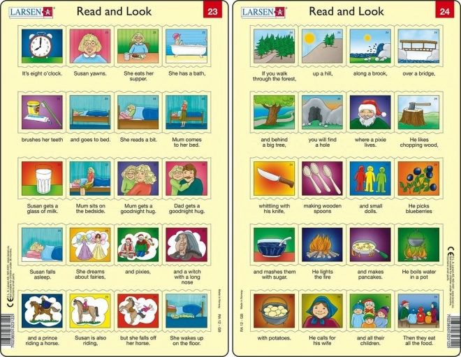 Puzzle de inglés – frases más largas, 20 piezas