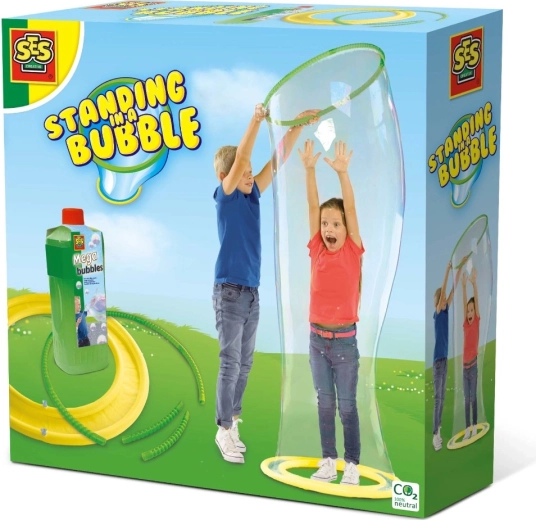 Gran aro + recipiente inflable para la solución en el paquete