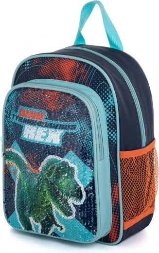Mochila infantil con lentejuelas Dinosaurio