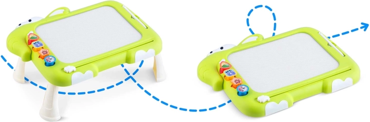 Mesa con patas para un juego cómodo