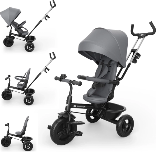 Kinderkraft Aston 2 Plus triciclo 6 en 1 gris