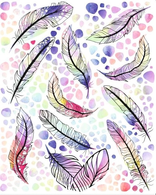 Parches termoadhesivos de plumas – lámina grande 20 × 30 cm