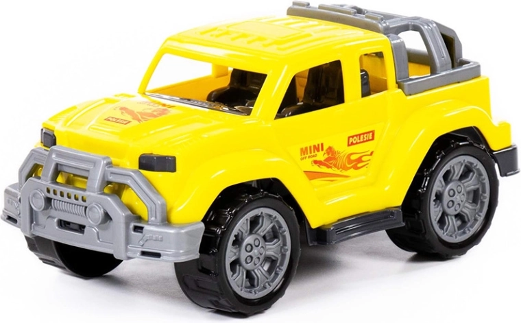Coche todoterreno de plástico para niños amarillo