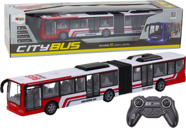 Divertido autobús urbano RC rojo y blanco