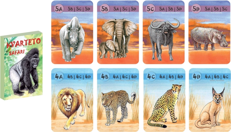 Cartas de cuarteto Safari