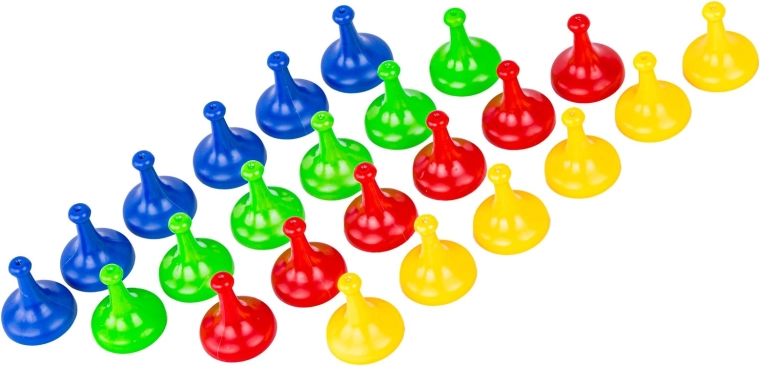Fichas de colores para 2–4 jugadores