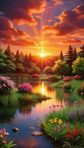 Pintura de diamantes Atardecer sobre el bosque 30 × 40 cm