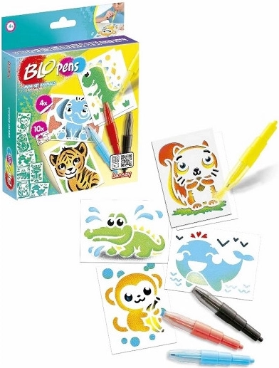 Blopens mini set de animales – set creativo de aerógrafo para niños