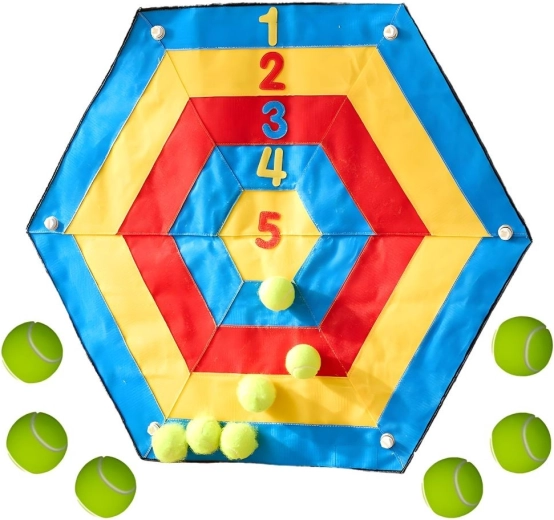 Masterkidz diana hexagonal de velcro para lanzar y aprender a contar