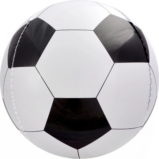 Globo de foil 16" balón de fútbol blanco y negro