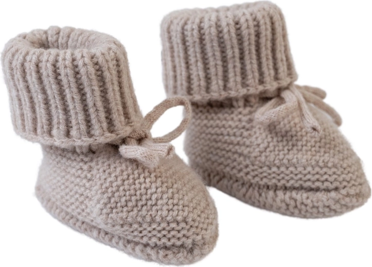 Patucos de merino Lodger beige 0–6 meses