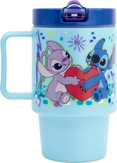 Vaso de plástico con boquilla 530 ml STITCH