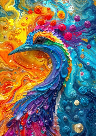 Disfruta del puzzle Pluma marmoleada de 1000 piezas