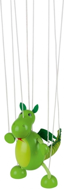 GOKI Marioneta de dinosaurio de madera