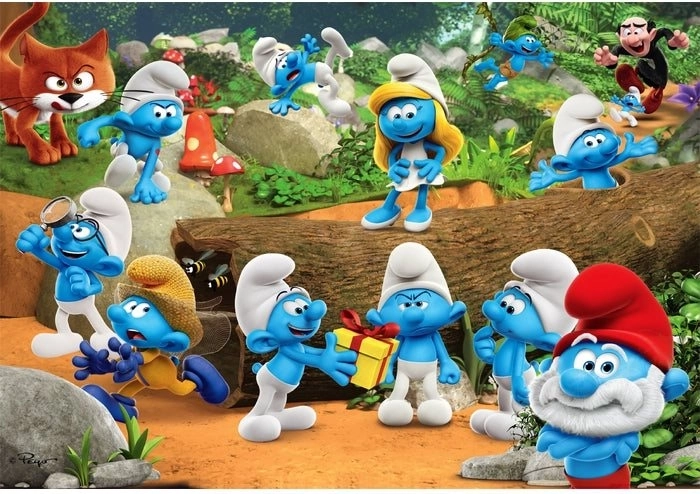 Puzzle CLEMENTONI Pitufos: Banda alegre 104 piezas