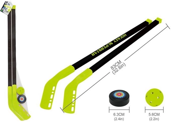 Set de hockey con disco y pelota