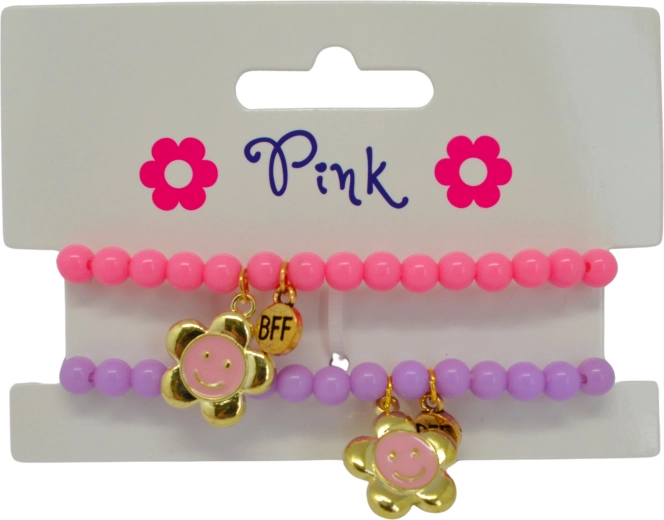 Pulseras infantiles con girasol metálico – set de 2 uds.