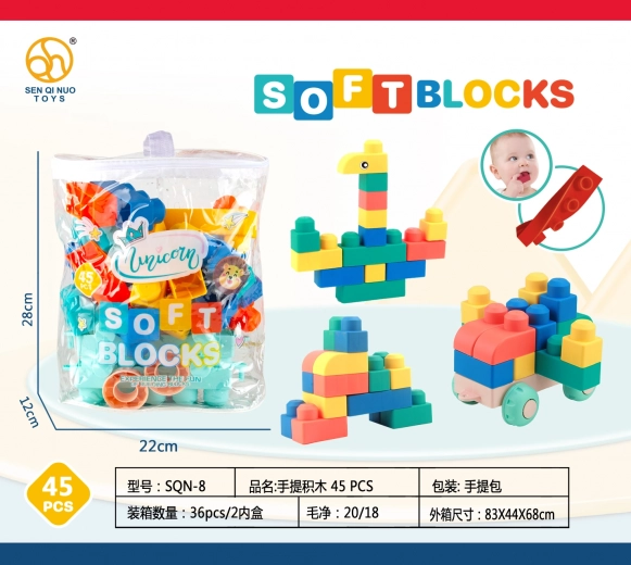 Set de bloques de construcción blandos (45 piezas)