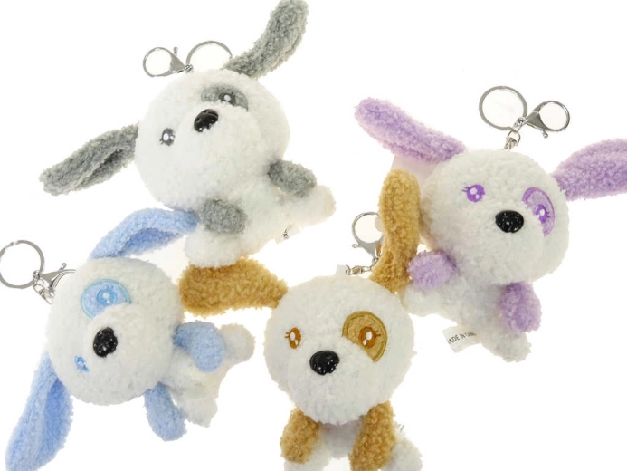 Llavero de peluche perrito 12 cm - 1 pieza