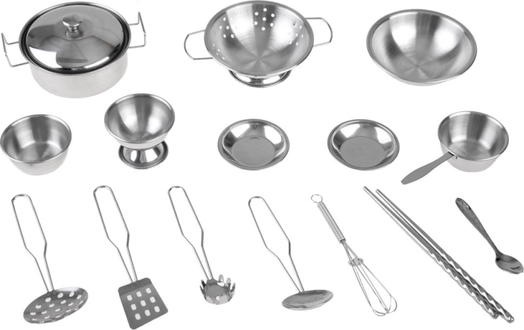 Completo set de accesorios de acero inoxidable