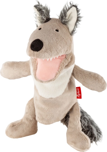 Títere de mano de peluche sigikid lobo