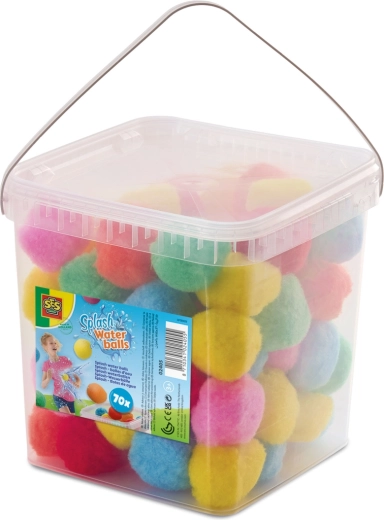Bolas de agua Splash – set de 70 uds en cubo
