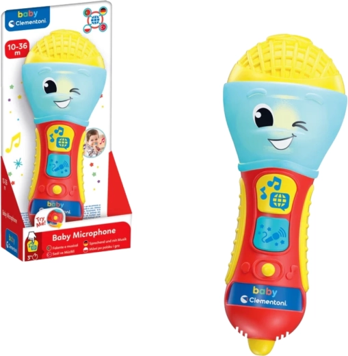 Micrófono infantil parlante en 4 idiomas CLEMENTONI