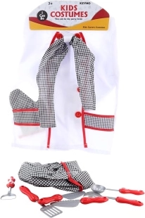 Disfraz infantil de cocinero con set de utensilios de cocina