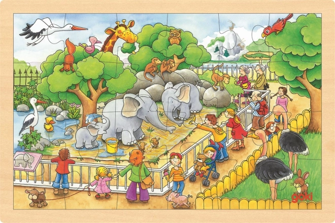 Puzzle de madera Visita al ZOO 24 piezas
